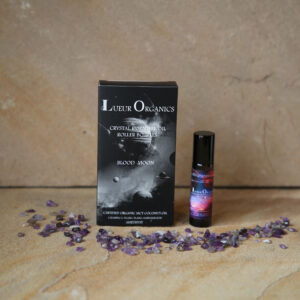 Lueur Organics 'Blood Moon' Crystal Essential Oil Roller Bottle